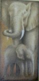 &eacute;l&eacute;phant et son b&eacute;b&eacute;